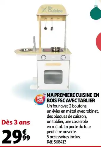 Auchan Ma premiere cuisine en bois fsc avec tablier offre