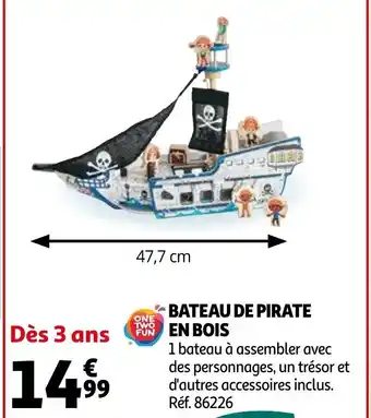 Auchan Bateau de pirate en bois offre