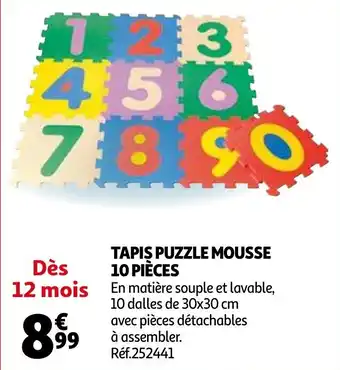 Auchan Tapis puzzle mousse 10 pièces offre