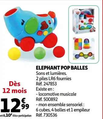 Auchan Elephant pop balles offre