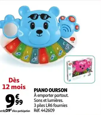 Auchan Piano ourson offre