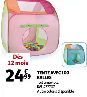 Auchan Tente avec 100 balles offre