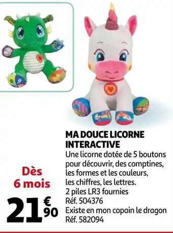 Auchan Ma douce licorne interactive offre