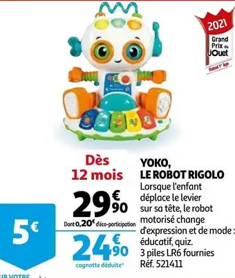 Auchan Yoko, le robot rigolo offre