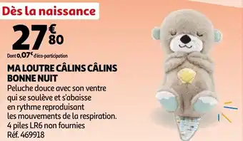 Auchan Ma loutre câlins câlins bonne nuit offre