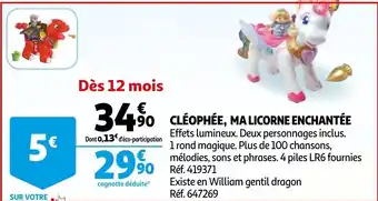 Auchan Cléophée, ma licorne enchantée offre
