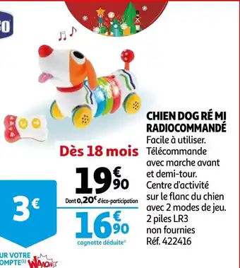 Auchan Chien dog ré mi radiocommandé offre