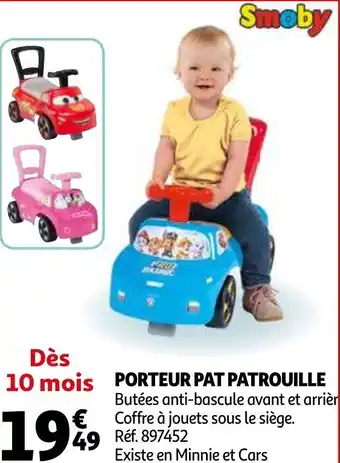 Auchan Porteur pat patrouille offre
