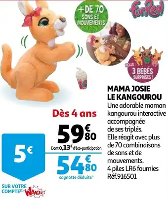 Auchan Mama josie le kangourou offre