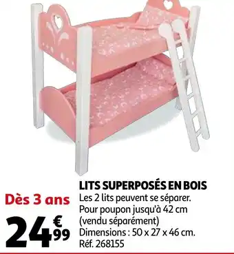 Lits superposés en bois