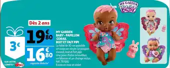 Auchan My garden baby -papillon corail boit et fait pipi offre