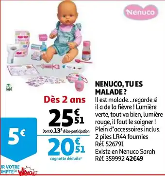 Nenuco, tu es malade?