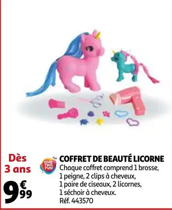 Auchan Coffret de beauté licorne offre