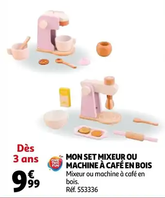 Mon set mixeur ou machine à café en bois