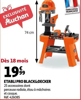 Auchan Etabli pro black&decker offre