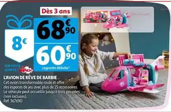 Auchan L'avion de rêve de barbie offre