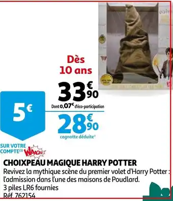 Auchan Choixpeau Magique Harry Potter offre