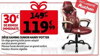 Auchan Siège Gaming Juniot Harry Potter offre