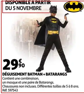 Auchan Déguisement Batman + Batarangs offre