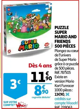 Auchan Puzzle Super Mario and Friends 500 pièces offre