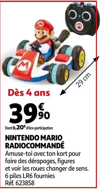 Auchan Nintendo Mario Radiocommandé offre