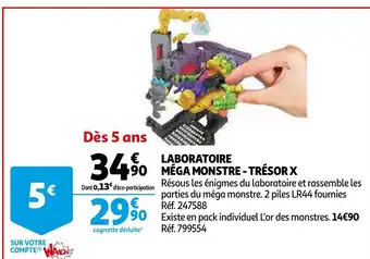 Auchan Laboratoire Méga Monstre-Trésor X offre
