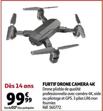 Auchan Furtif Drone Camera 4K offre