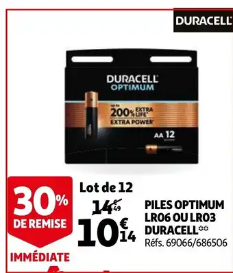Auchan Piles Optimum LRO6 Ou LRO3 offre
