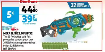 Auchan Nerf Elite 2.0 Flip 32 offre