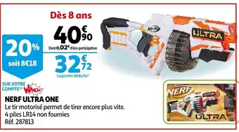 Auchan Nerf Ultra One offre