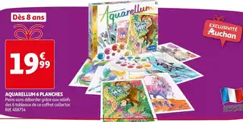 Auchan Aquarellum 6 Planches offre