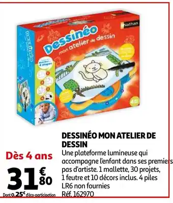 Auchan Dessineo Mon Atelier de Dessin offre