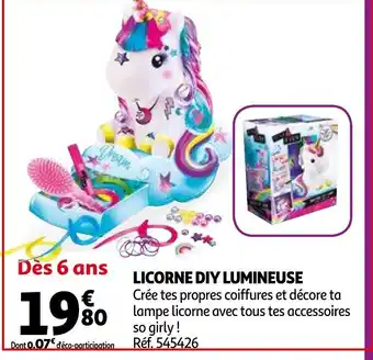 Auchan Licorne Diy Lumineuse offre