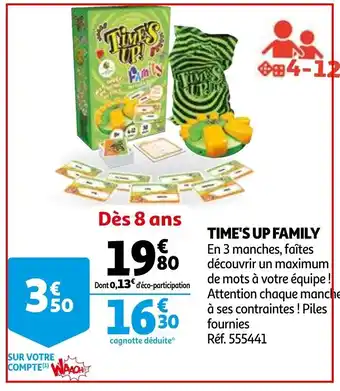 Auchan TIme's Up Family offre