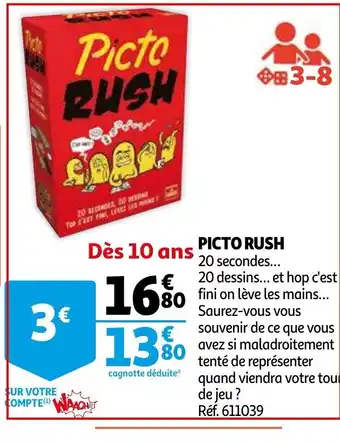 Auchan Picto Rush offre