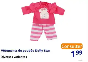 Action Dolly star vêtements de poupée offre