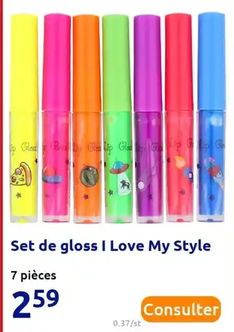 Action Set de gloss i love my style offre