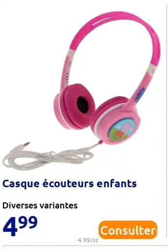Action Casque écouteurs enfants offre