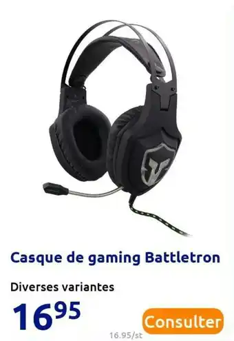 Action Casque de gaming battletron offre
