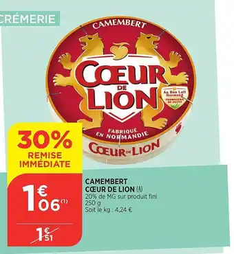 Bi1 Camembert Cœur De Lion offre