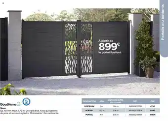 Castorama Le Portail Battant Neva Goodhome offre