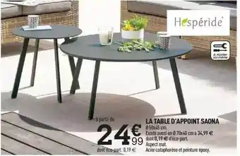 Centrakor La Table D'appoint Saona offre