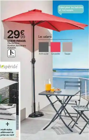 Centrakor Le Demi-parasol offre