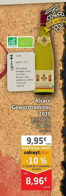 Alsace Gewurztraminer 2020 Louis Hauller