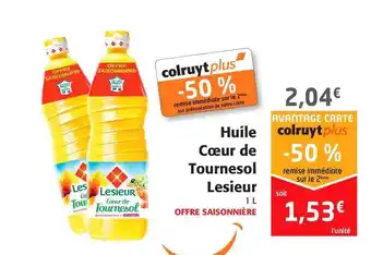 Colruyt Huile Cœur De Tournesol Lesieur offre
