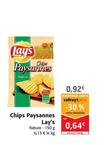Colruyt Chips Paysannes Lay's offre