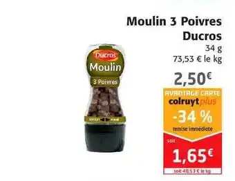 Colruyt Moulin 3 Poivres Ducros offre