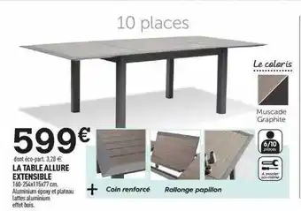Centrakor La Table Allure Extensible offre
