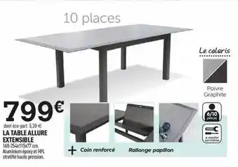 Centrakor La Table Allure Extensible offre