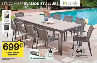 Centrakor La Table évasion Extensible offre